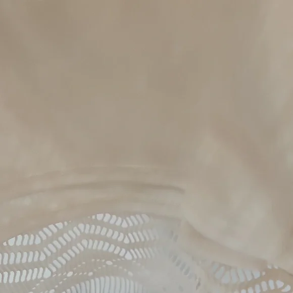 Cato Cream Fringe Crochet-look Lace / Openwork Knit Knee Length Skirt Sz 14 - Picture 5 of 9